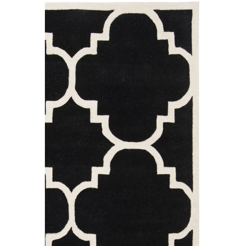 Carolene Hand Tufted Wool Geometric Rug, Rectangle 4' x 6'