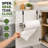 Basicwise Hanging Paper Towel Holder Over-the-Cabinet Door Organizer Rack Space-Saving Kitchen and Under-Sink Storage Solution for Standard Rolls with Easy Access for Home Office and Everyday Use