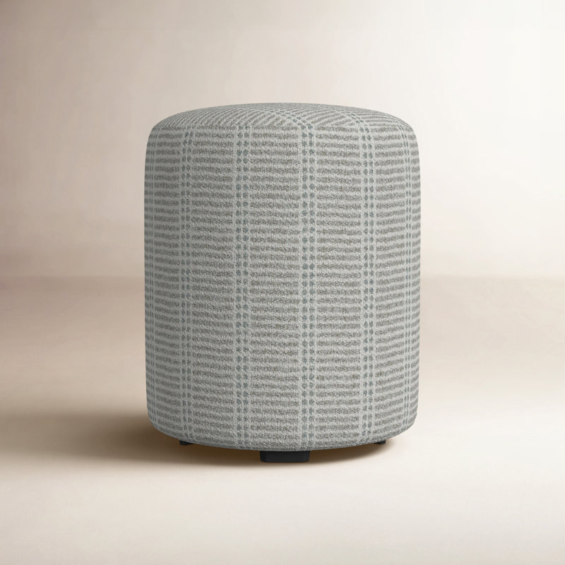 Birchbrook Upholstered Ottoman, Light Gray Polypropylene/Olefin