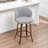Devault Swivel Upholstered Counter Stool With Wood Frame-123161753