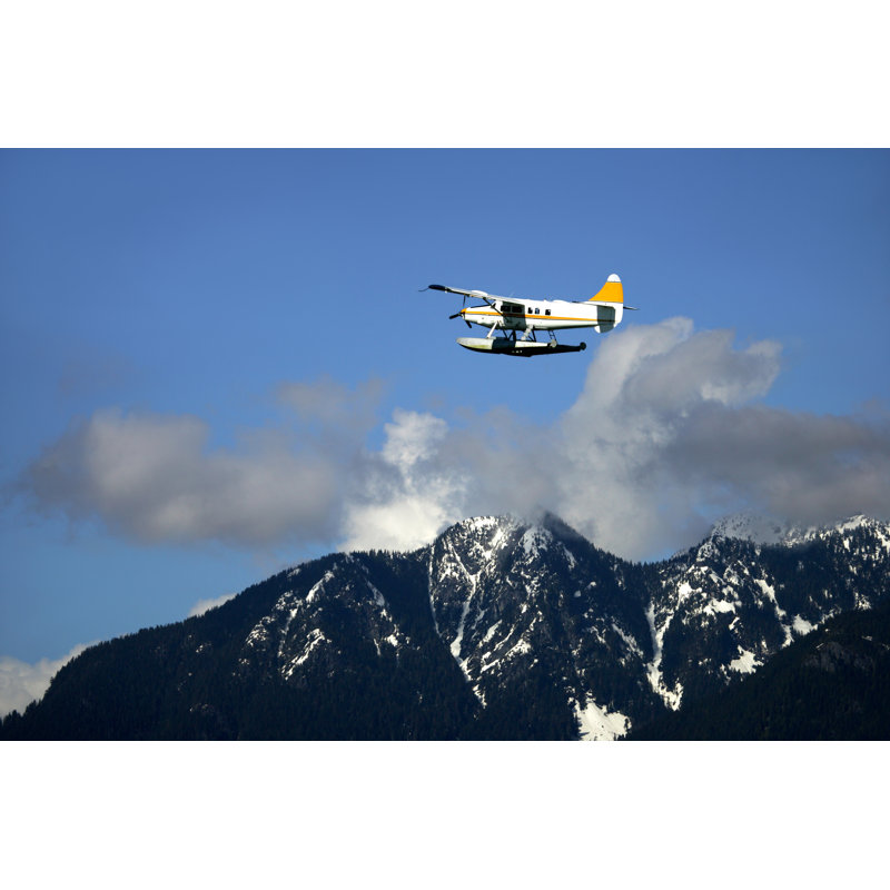 Seaplane Over The Mountains by Oksana - Wrapped Canvas Print, 61cm H x 91cm W x 3.8cm D