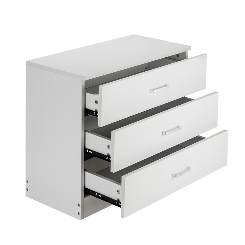 Commode 3 tiroirs Adalade, Blanc