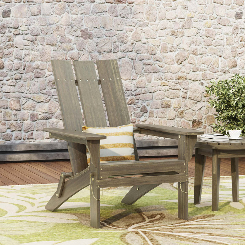 Zuma Foldable Adirondack Chair, Gray