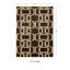 Tapis chocolat / beige tissé à plat à motif géométrique Felicia-1314782995