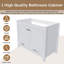 Base de meuble-lavabo 42 po sans lavabo, armoire multifonctionnelle avec portes et tiroirs