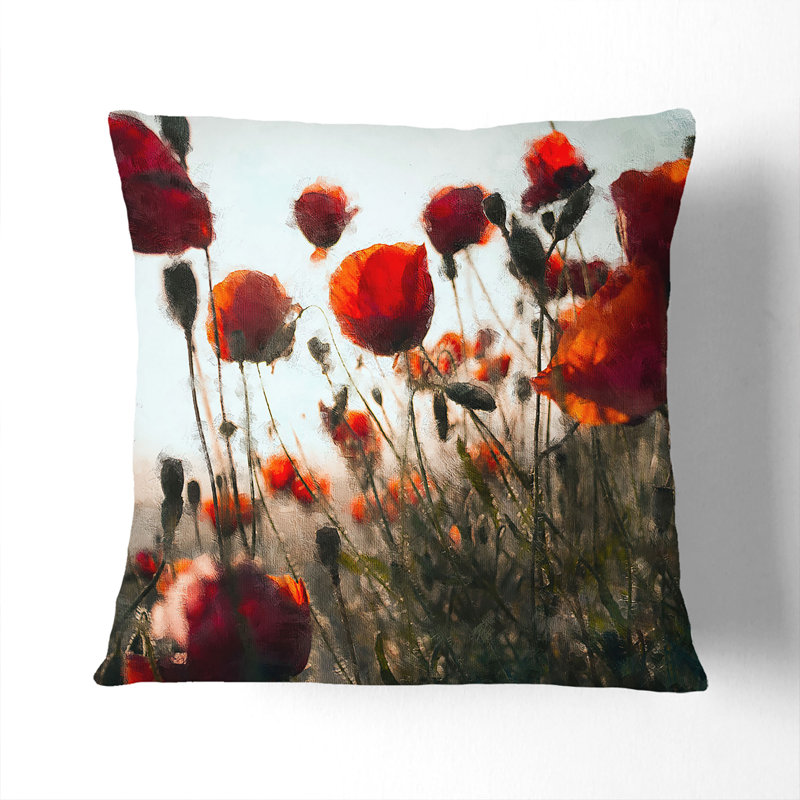 Square Throw Cushion, 40cm H x 40cm W x 15cm D, White