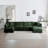 U-shaped Chenille Sectional Modular Sofa Couch