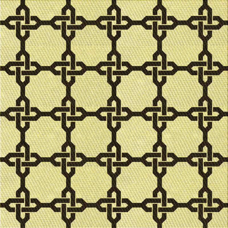 Wool Geometric Indoor Rug, Square 3'