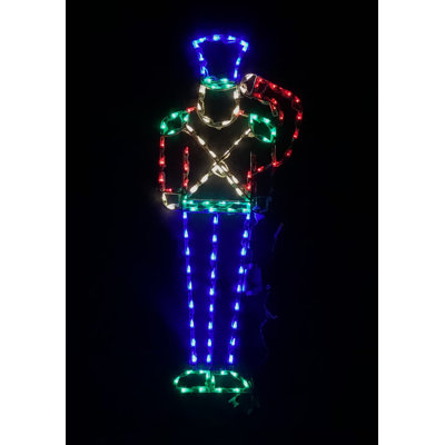 Small Animated Saluting Soldier Holiday Lighted Display