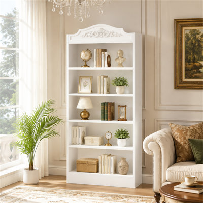 5-Tier Bookshelf, 73" Freestanding Etagere Bookcase with Storage Shelves