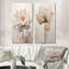 «Beige Lotus Reflections», ensemble d'art mural sur toile Lotus-250092400-250092406