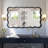 Solid Wood Wavy Rectangle Mirror-875721200-875721102-875721101