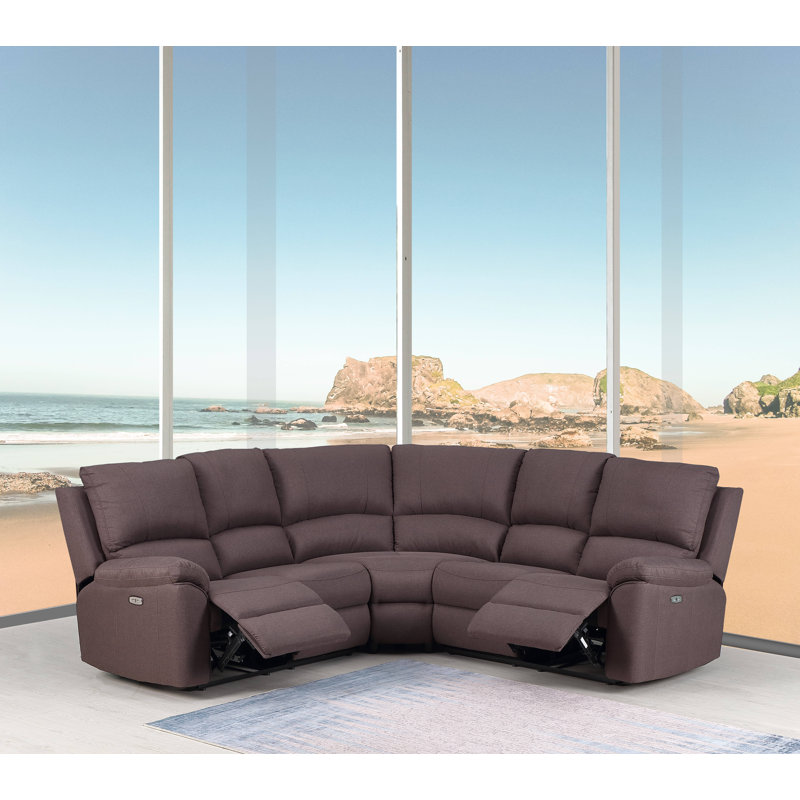Annaira Upholstered Reclining L-Shaped Sectional Symmetrical, Power