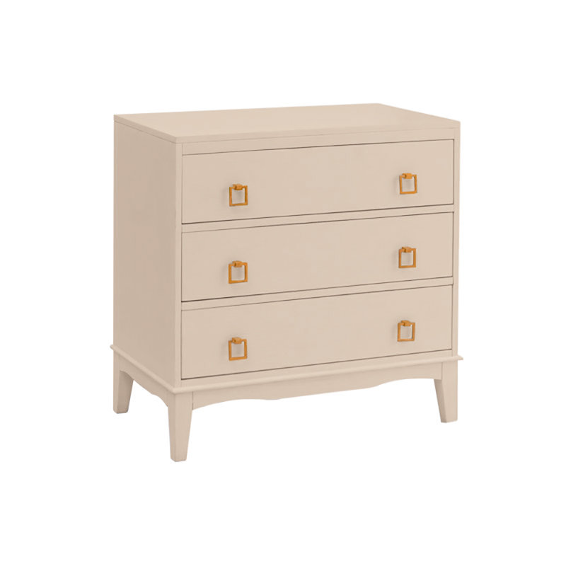 Jackson 3-Drawers Cabinet In Antique White, Antique Gray