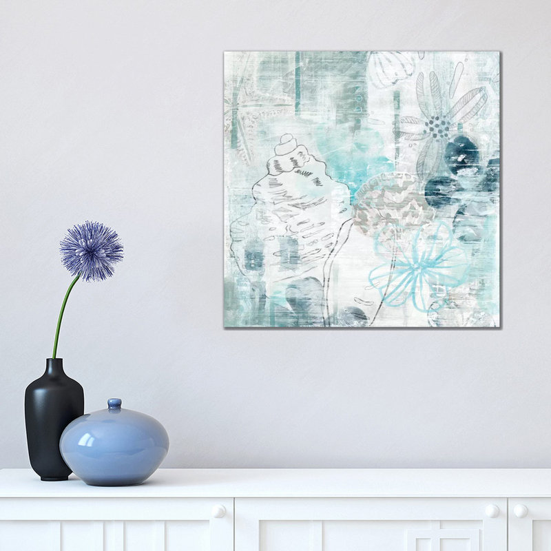 Ocean Abstraction II by June Erica Vess - Wrapped Canvas Print, 45.72 cm H x 45.72 cm W