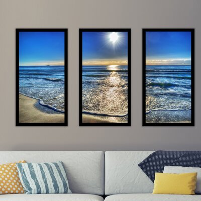 Small Waves by the Shore - 3 Piece Picture Frame Photograph Print Set on Acrylic -  Picture Perfect International, 704-2560-1224
