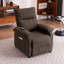Fauteuils inclinables chauffants à massage, fauteuil moderne en chenille brun pour la maison