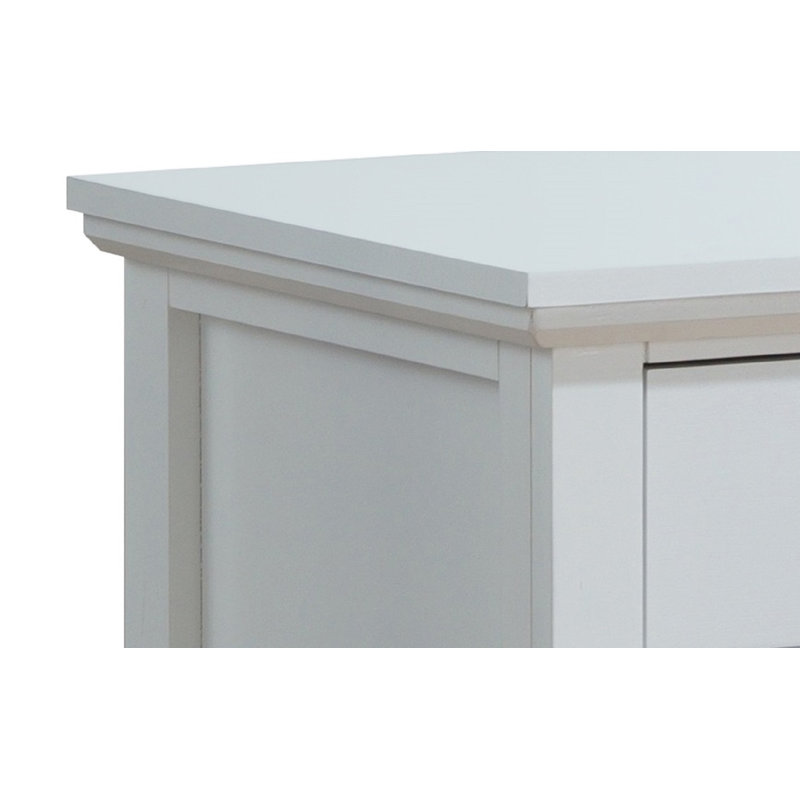 Hammond 3-Drawer White Wood Nightstand