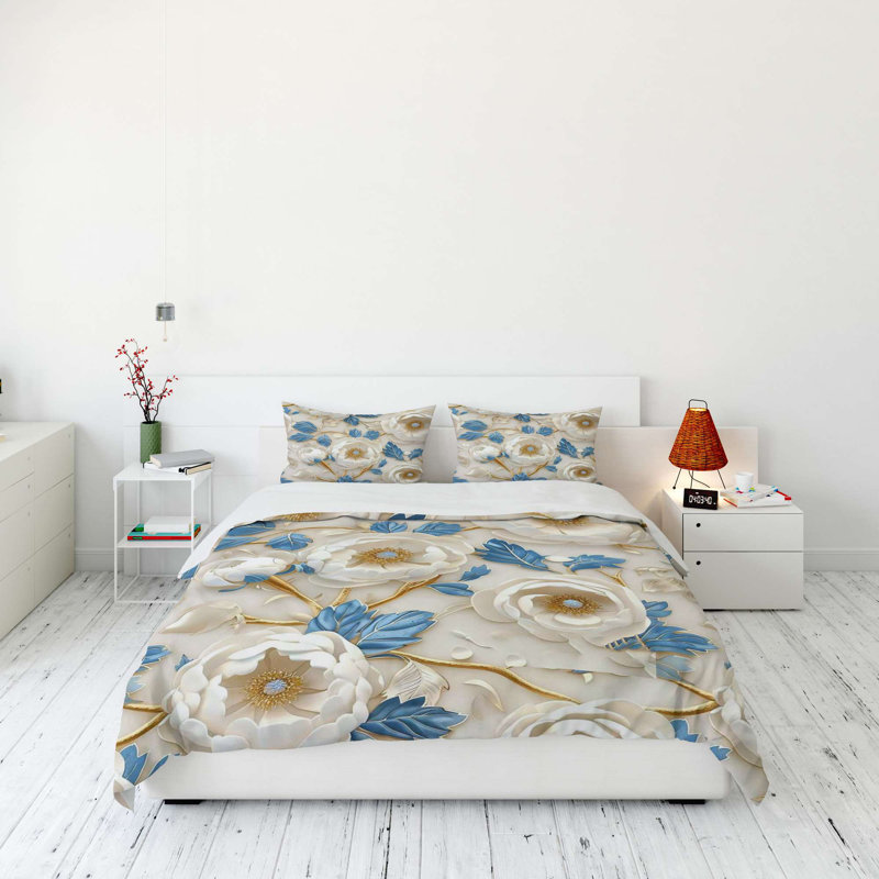 Premium Single Quilt Cover Set, 70% Polyester / 30% Cotton, Duvet Cover 55.1 x 78.7 inches & Pillowcase 23.6 x 23.6 inches | Machine Washable, 120 Thread Count, Button Closure for Duvet, Envelope Closure for Pillowcase