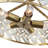 5 - Light Modern Dimmable Drum Crystal Chandelier Black Adjustable Height Pendant Light Fixture-211856006