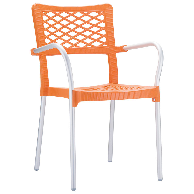Fauteuil de patio empilable Princeville, Orange