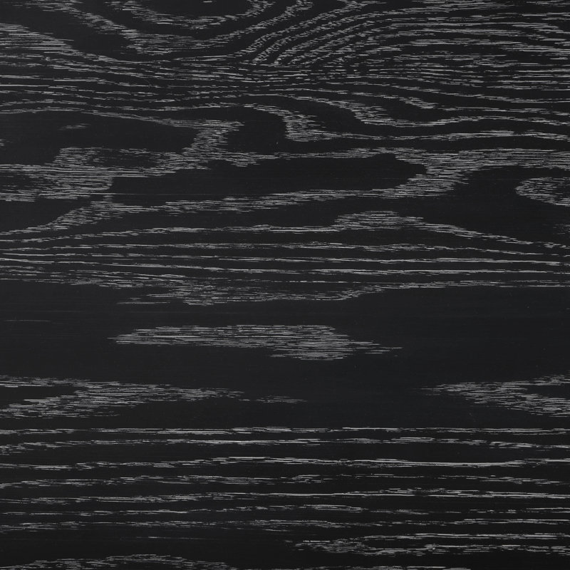 Table de bout en placage et en bois massif Stanton, Noir