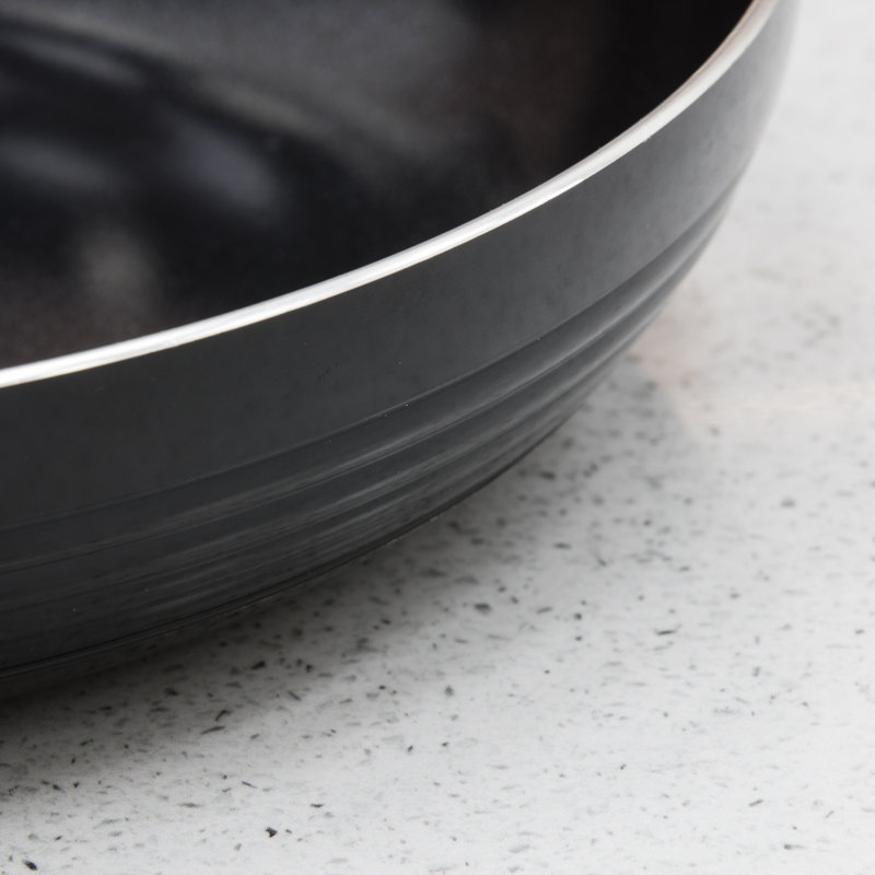 Tower Non-Stick Ceramic Saute Pan with Lid, Black