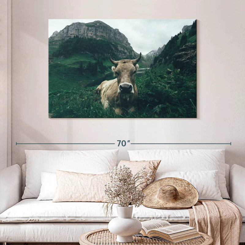 Brampt, vache des Alpes Suisses, H 32 po x l 48 po