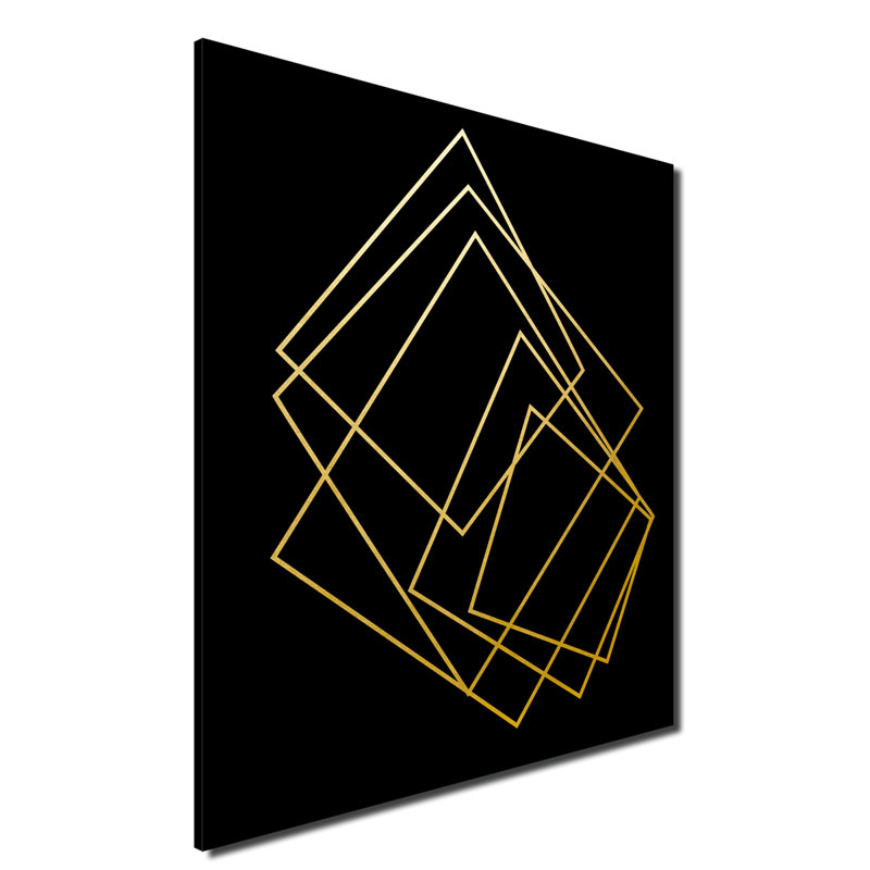 Gilt Mod I-B - impression d'art graphique, H 16 po x l 12 po x P 1 po