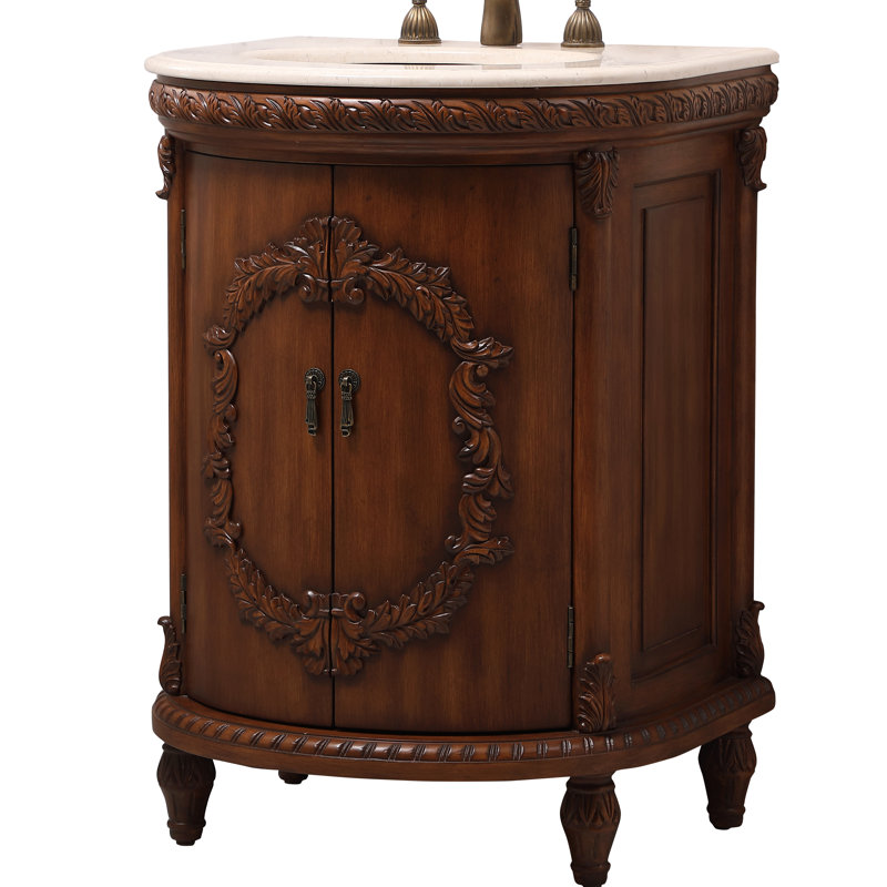 Ensemble de meuble-lavabo simple 25 po Aravale, Teck
