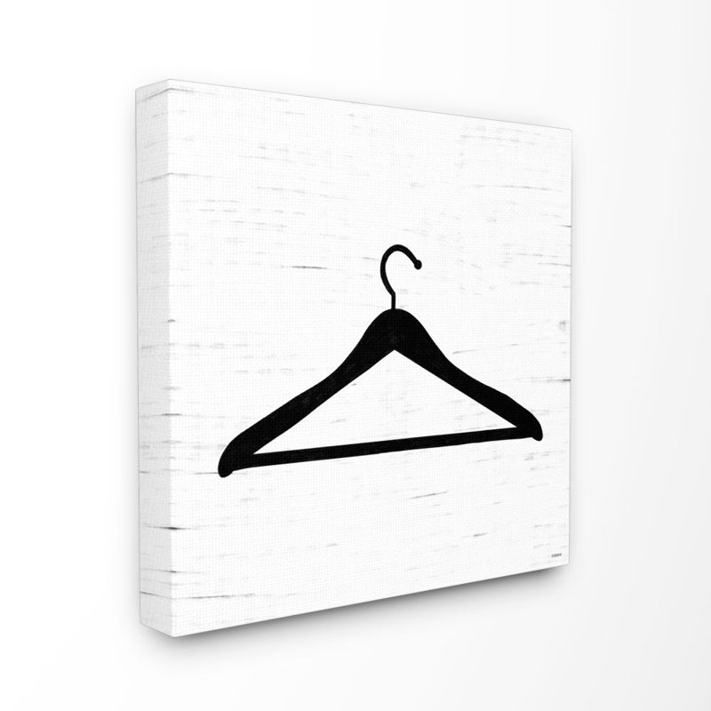«Hanger Laundry Bathroom Design», impression sur toile, Toile tendue, H 17 po x l 17 po x P 1,5 po