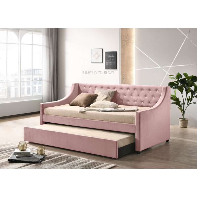 Lit de jour avec couchette Fogger Fog, Twin, Rose