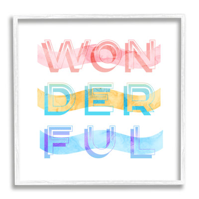 " Wonderful Stripes Text " by Daphne Polselli