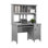 Small Computer Desk with Hutch in Cape Cod Gray