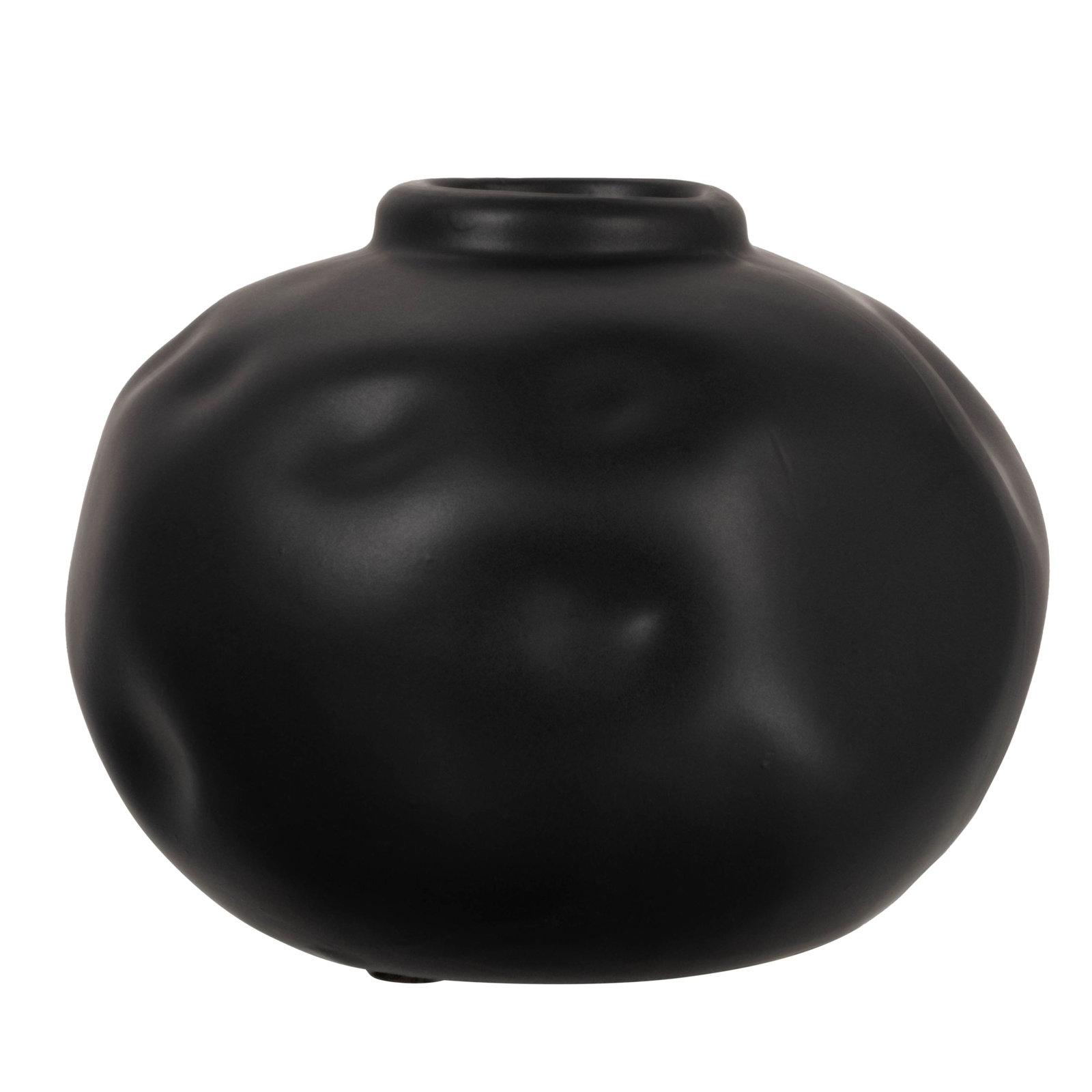 Idalou Terracotta Table Vase, Black
