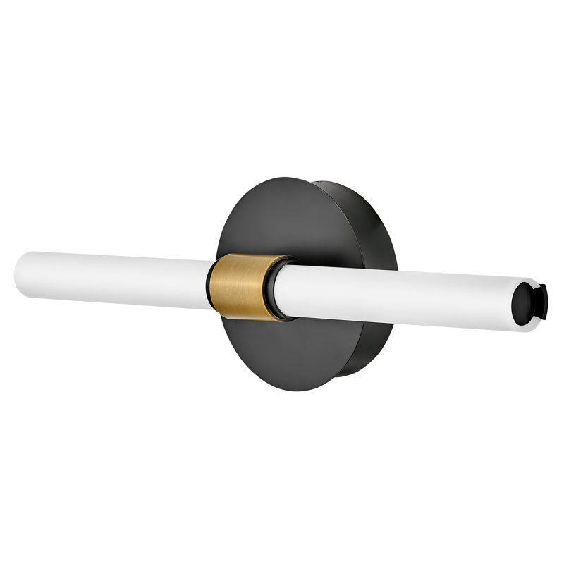 Kai Dimmable LED Vanity Light, Black/Brass