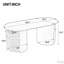 Ensemble de table basse ovale gain de place avec 2 poufs
