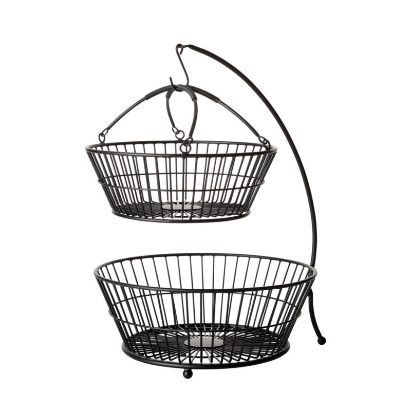 Panier à 2 niveaux avec support à banane Gourmet Basics Tully