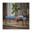 Repose-pieds rectangulaire en tissu capitonné Mid-Century de 44 pouces pour le salon ou le vestibule-130186023