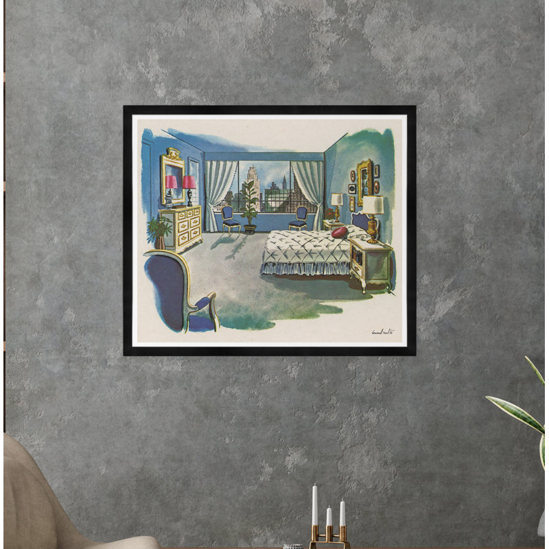 Uptown Views Print, Black Framed