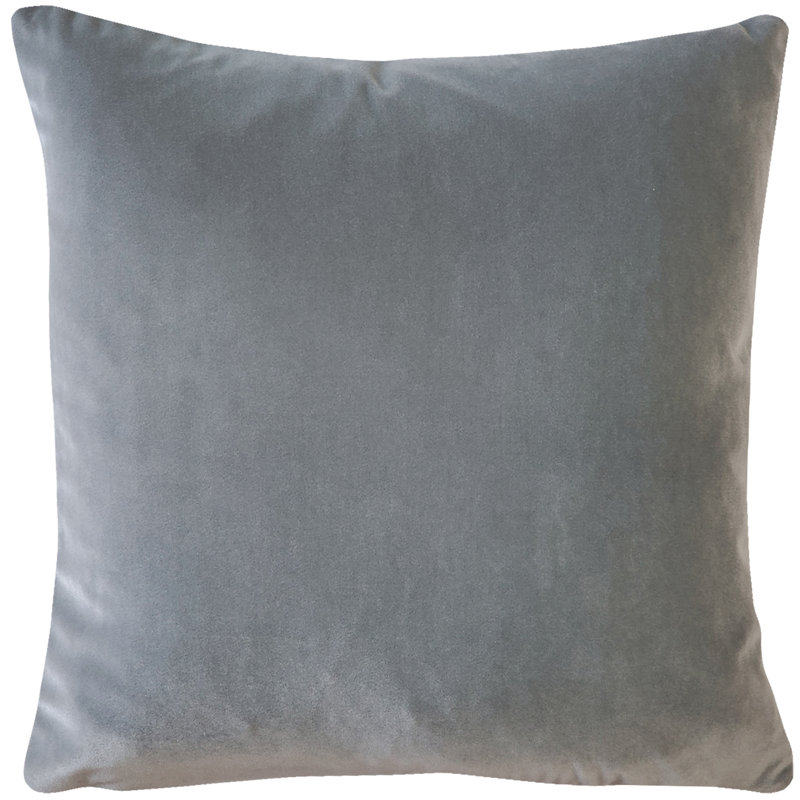 Castello Velvet Reversible Throw Pillow, 20" x 20", Silver