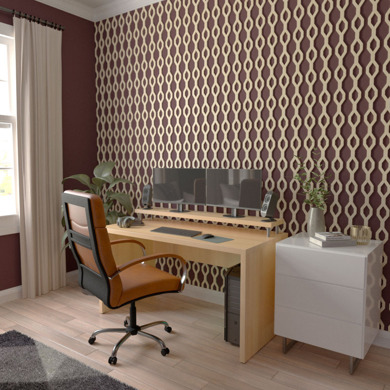 Wabash 94" Adjustable Birch Wood Decorative Slat Wall Panel Kit