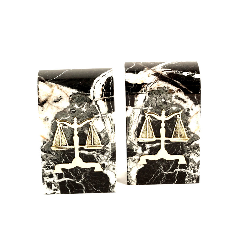 Modern & Contemporary Marble Non-Skid Bookends