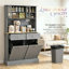 Armoire de rangement autoportante pour salle de bain, armoire de rangement pour couloir, armoire de cuisine, armoire de cuisine avec station de charge