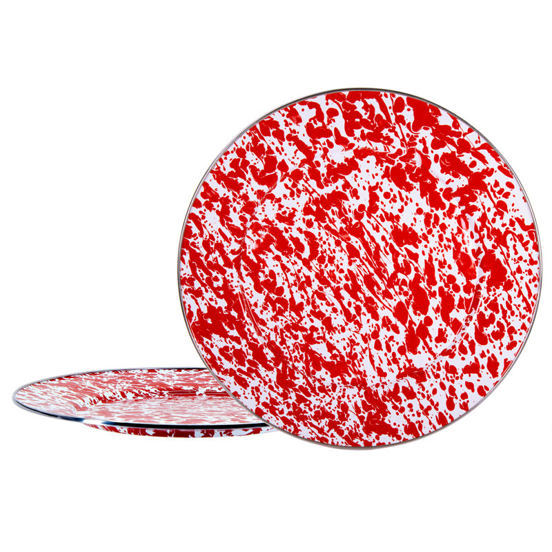Swirl Round Set, Red Swirl