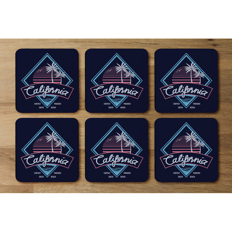 Square 6 Piece Coaster Set