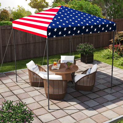 6.6 Ft. W X 6.6 Ft. D Iron Pop-Up Canop