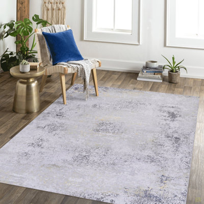 Tapis 8 x 10 pour le salon, tapis lavable, à poils courts, antidérapant, antidérapant, pliable, adapté aux enfants et aux animaux de compagnie - Tapis pour le salon, la chambre à coucher, la cuisine (8 pi x 10 pi)