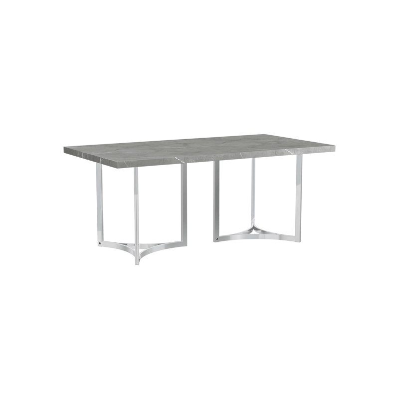 72.4" W Contemporary Dining Table, Grey