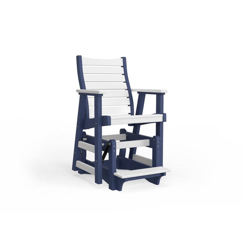 Bristol Outdoor Bar Stool, Chocolate Brown, White